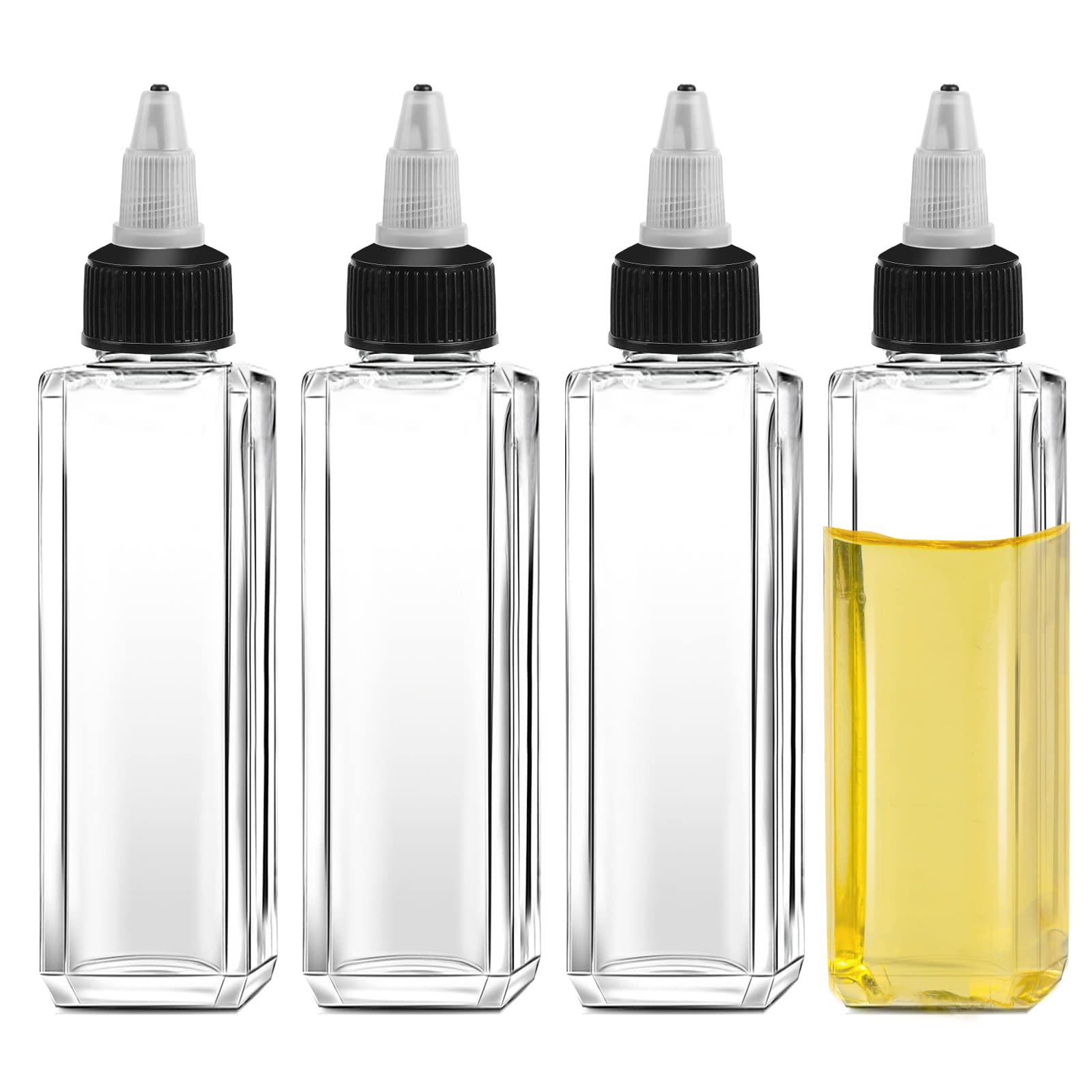 DETO×4bottles Amazon.com: Sliverdew 4 Pcs Oil Squeeze Bottles 3.4 OZ Empty